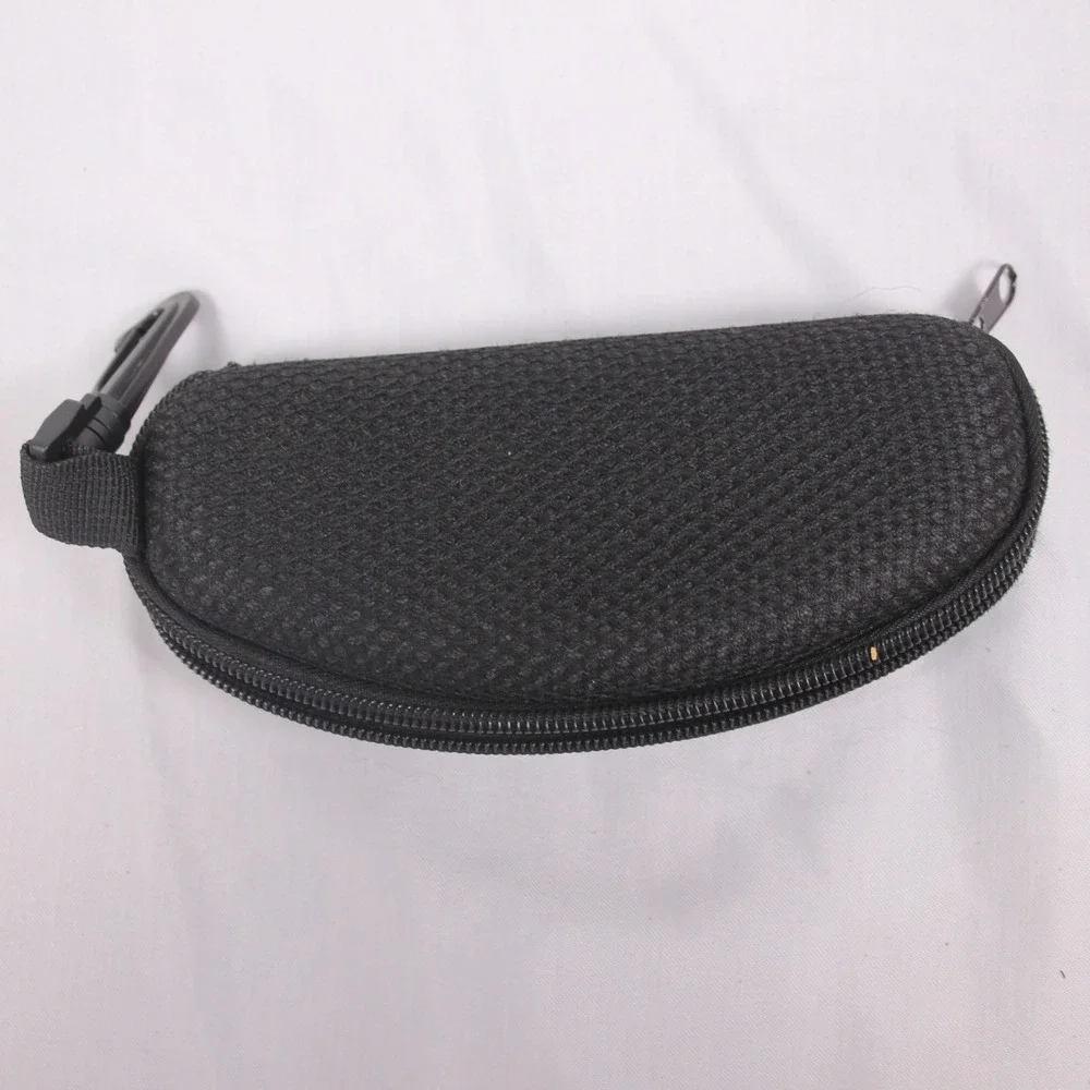 Hawk Hard Shell‎ Zippered Eyeglass Case Black With Clip